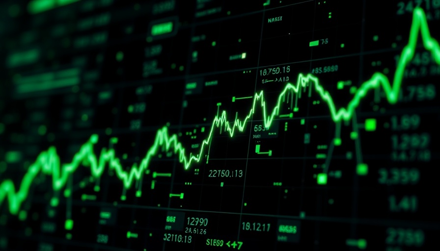 Carnival Corporation stock results shown in abstract graph with green lines.