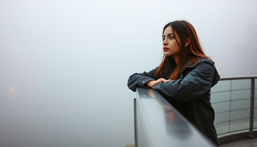 Woman enjoying foggy Meghalaya scenery - 7 Days Meghalaya Itinerary
