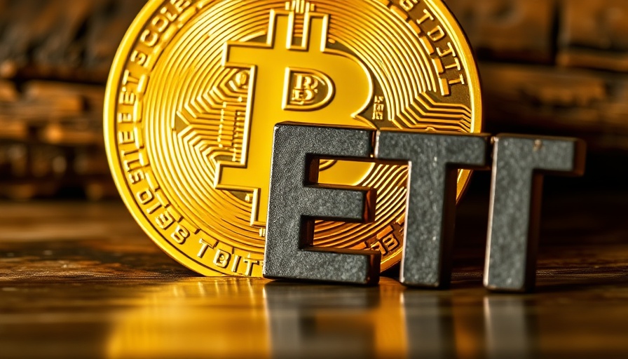 Gold Bitcoin and ETF blocks on wood, symbolizing active crypto ETFs.