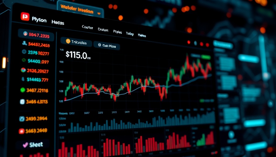 Modern cryptocurrency dashboard showing crypto prices and charts.