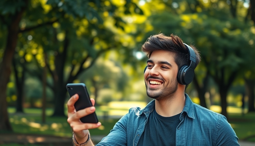 Young man using smartphone for video call without app outdoors.