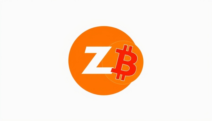 Illustration of Zcash and Bitcoin symbols overlapping.