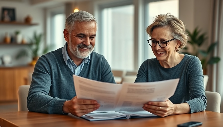 Couple reviewing financial documents for Social Security claiming strategies.