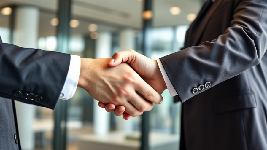 AI to draft commercial contracts concept with business handshake.