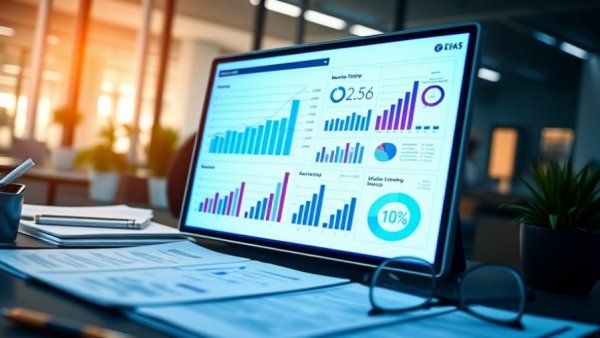 Marketing strategies display with charts for small business.