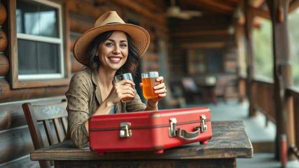 Enjoying holiday lets' financial benefits in a rustic cabin setting.