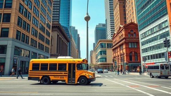 Airbnb regulations in Toronto depicted through a dynamic cityscape view.