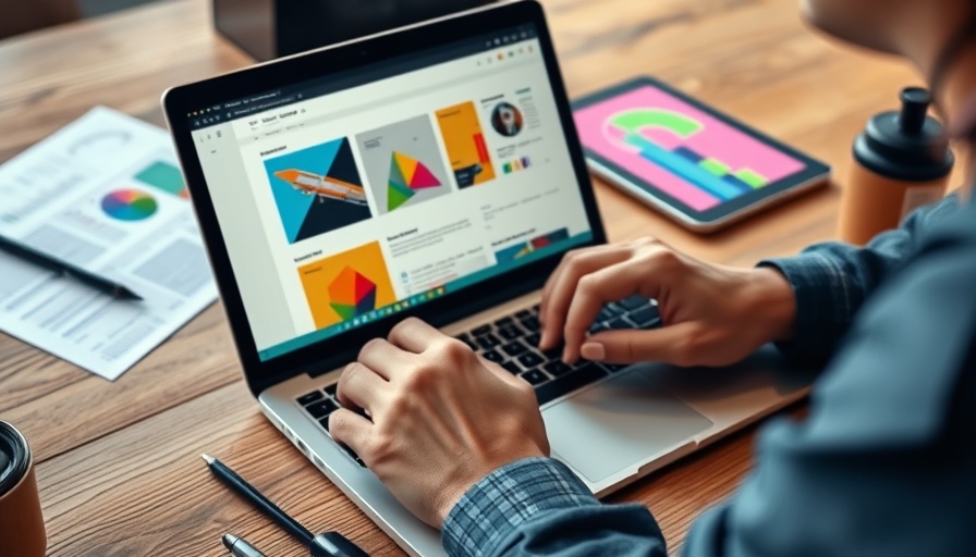 Wix web design for small business on laptop with tools around