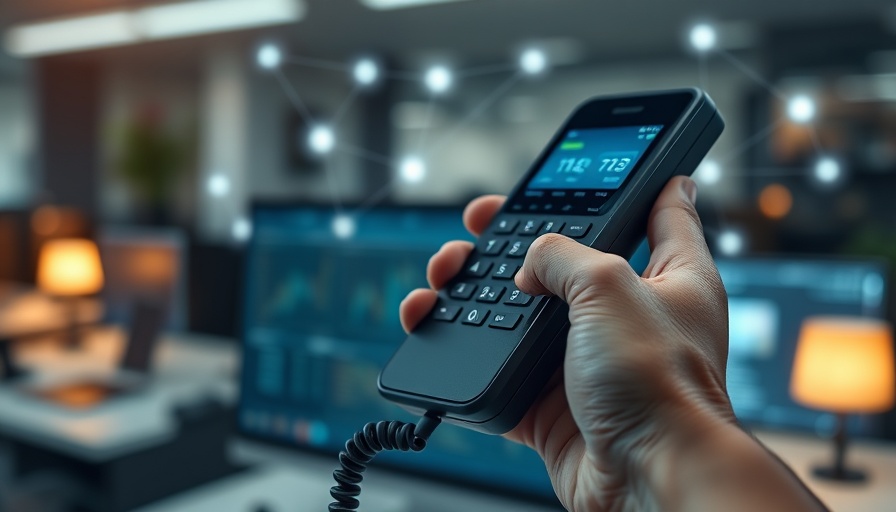 VoIP phone system benefits illustrated with digital network overlay.