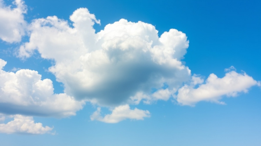 Partly cloudy sky, symbolizing free speech in America.