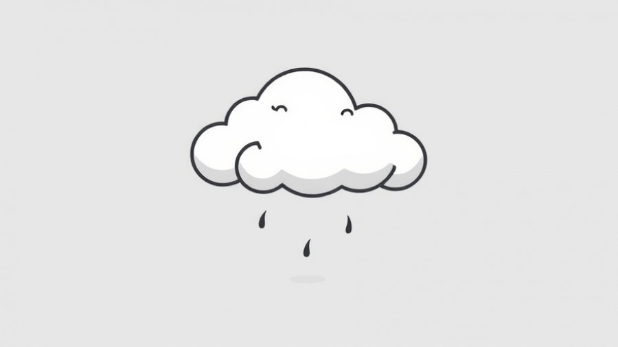 Minimalist overcast weather symbol indicating cloudy conditions.