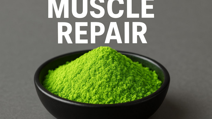 Green supplement promoting reverse muscle loss in seniors.