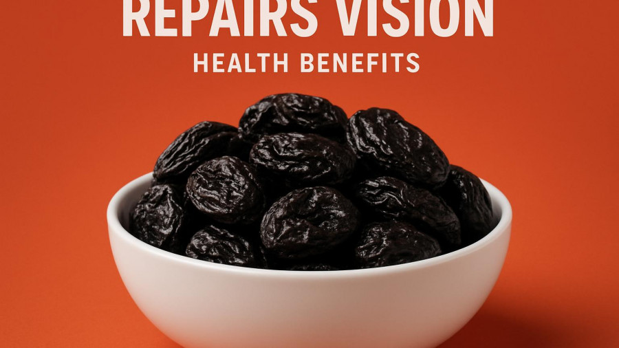 Foods to Eat Before Bed for Vision Repair: Prunes in a bowl highlighted.