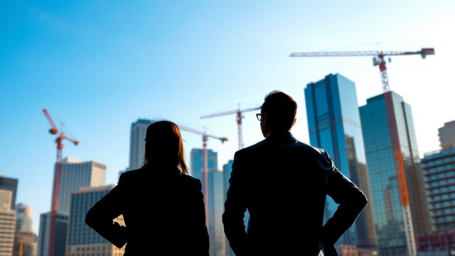 Business professionals observing Downtown Atlanta revitalization.