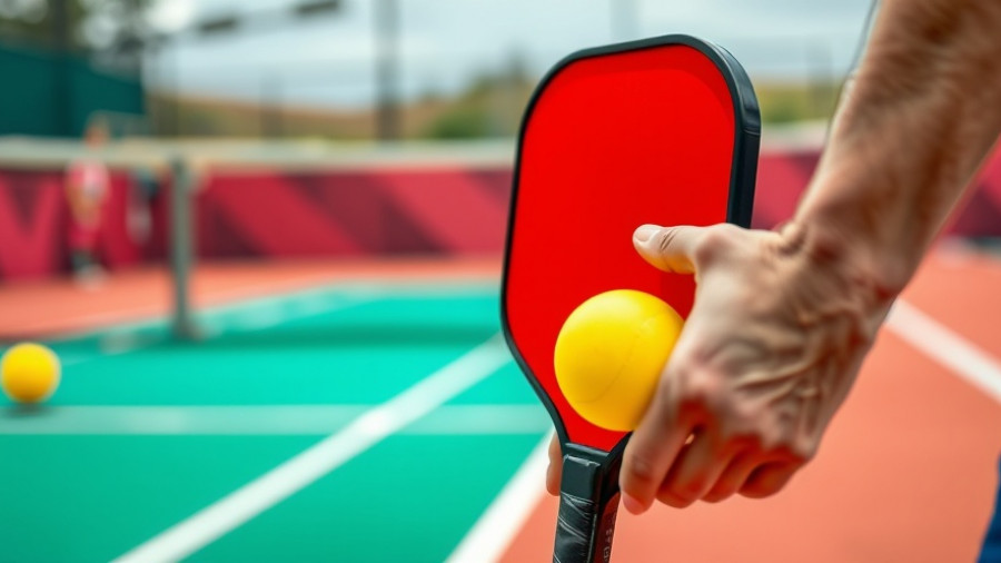 Pickleball paddle and ball at Crave Social Eatery Marietta