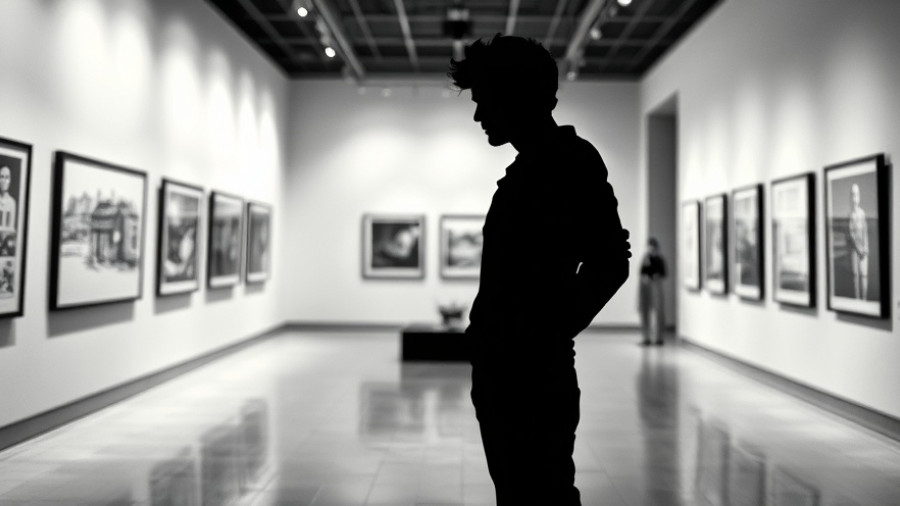 Striking silhouette sculpture as black resistance art in gallery.