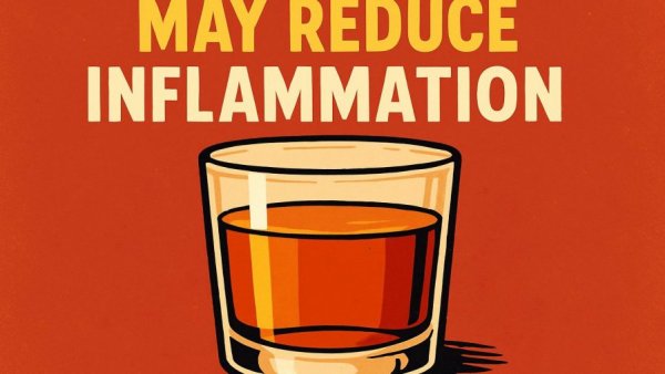 Illustrated drink promotion for better sleep and heart health.