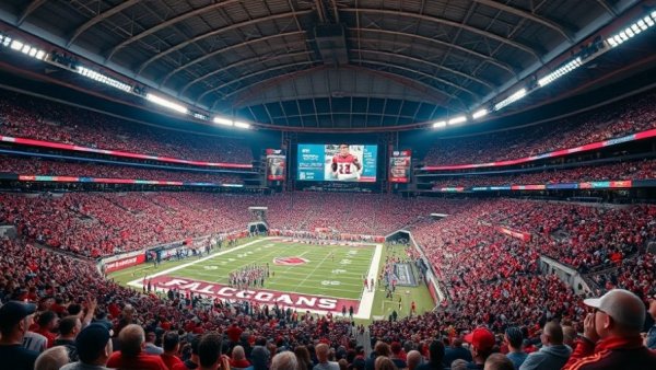 Atlanta Falcons game-day atmosphere ignites playoff hopes in stadium.