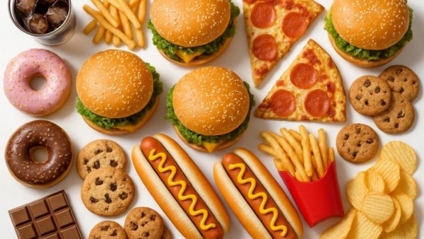 An assortment of ultra-processed foods linked to prediabetes.