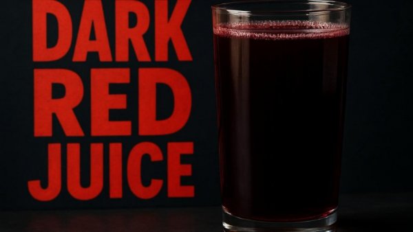Night juice for vision and memory over 60 in a vibrant glass.