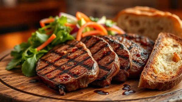 Upcoming Atlanta Restaurants feature juicy steak with rustic sides.