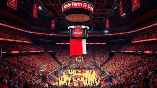 Atlanta Hawks home challenge celebration at State Farm Arena.