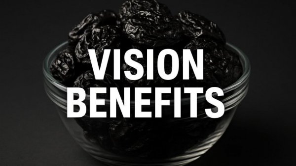 Dried prunes in glass bowl for foods to restore your vision.