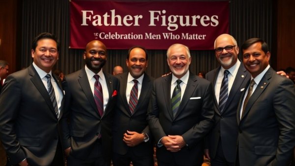 Celebration of Men Who Matter event with five men smiling.