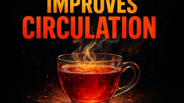 Improve Blood Flow in Your Legs Over 60: Health drink concept with bold claims.