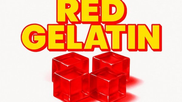 Collagen-rich foods for seniors: vibrant gelatin cubes, bold text.
