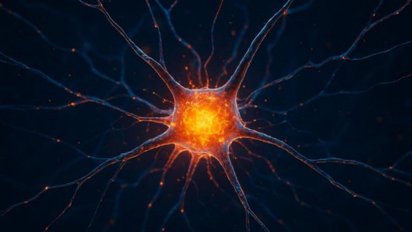 Abstract representation of neuron connections, highlighting Alzheimer’s.