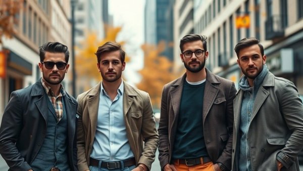 Group of men embodying Male Trauma Mastermind in urban setting.