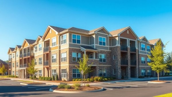 New multifamily community in Newnan with landscaped exterior.