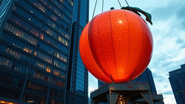 Atlanta Peach Drop 2026 event with large peach on a tower.