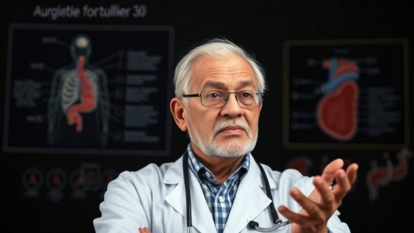 Japanese doctor explains health concepts with artery visuals.