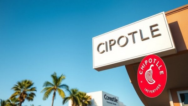 Chipotle sign with clear sky and palm trees, representing new Atlanta locations opening.