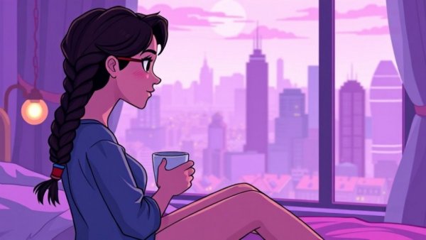 Mindfulness techniques for sleep: Woman meditating by window.