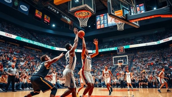 Atlanta Hawks vs Bulls in basketball game, intense moment.