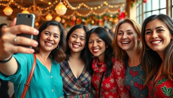 Women in Atlanta celebrate $500,000 food security donation with a joyful selfie.