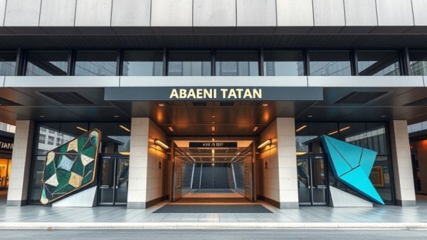 MARTA systemwide upgrades 2026: modern transit entrance with geometric art.