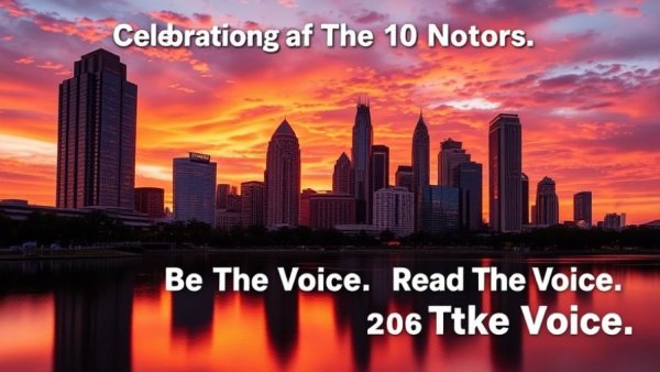 Atlanta Voice 60th anniversary vibrant skyline celebration.