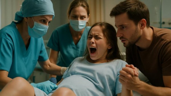 Childbirth support in hospital; understanding how the uterus knows when to push.