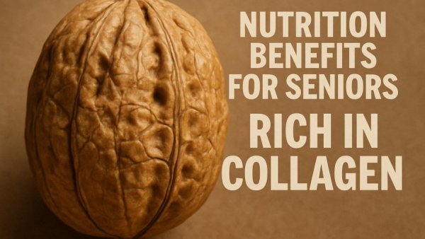 Collagen-rich nuts for seniors, large nut with text