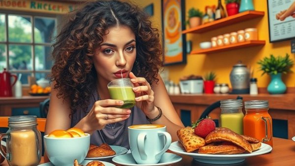 One Contemporary Gallery exhibition art piece of vibrant breakfast table.