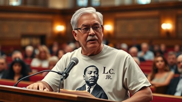 MLK Day celebration at Big Bethel AME Church with speaker at podium.