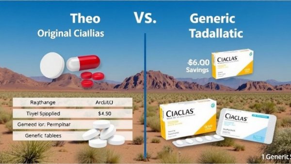 Original Cialis vs Generic Tadalafil comparison graphic highlighting costs and quality.