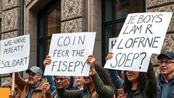 Anti-ICE protests in Atlanta with demonstrators holding signs