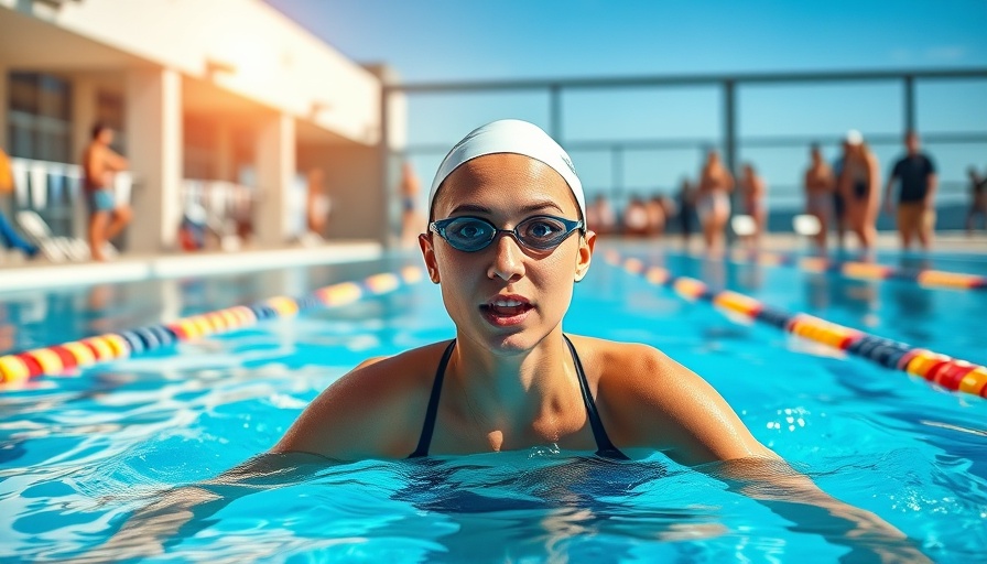 Master the Art of the Negative Split: Swimmer explains technique at poolside.