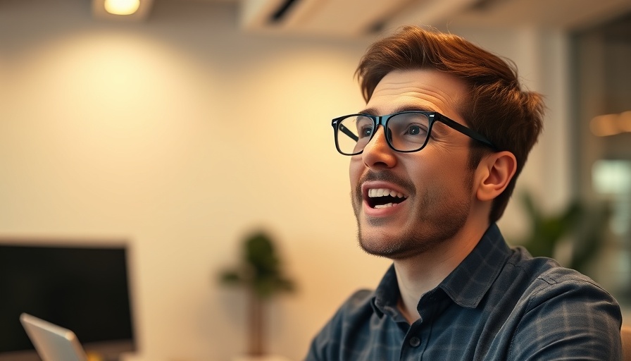 Enthusiastic man discussing financial success as an expat teacher