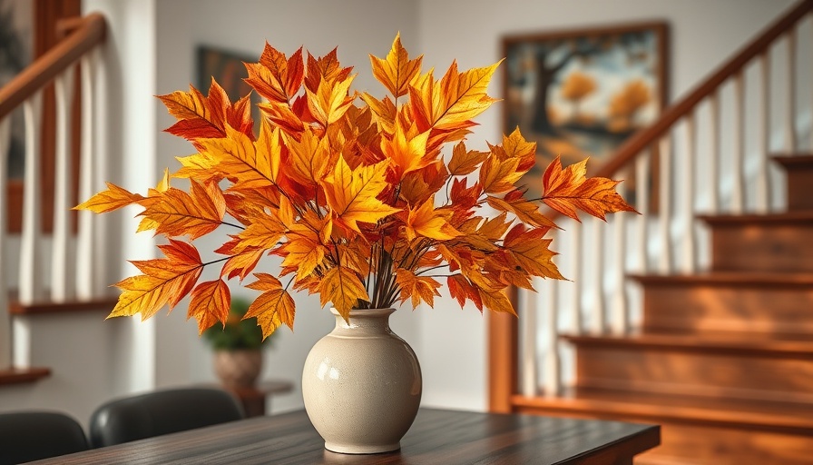 Vibrant autumn leaves in ceramic vase on wooden table, DIY Fall Wreath Ideas.